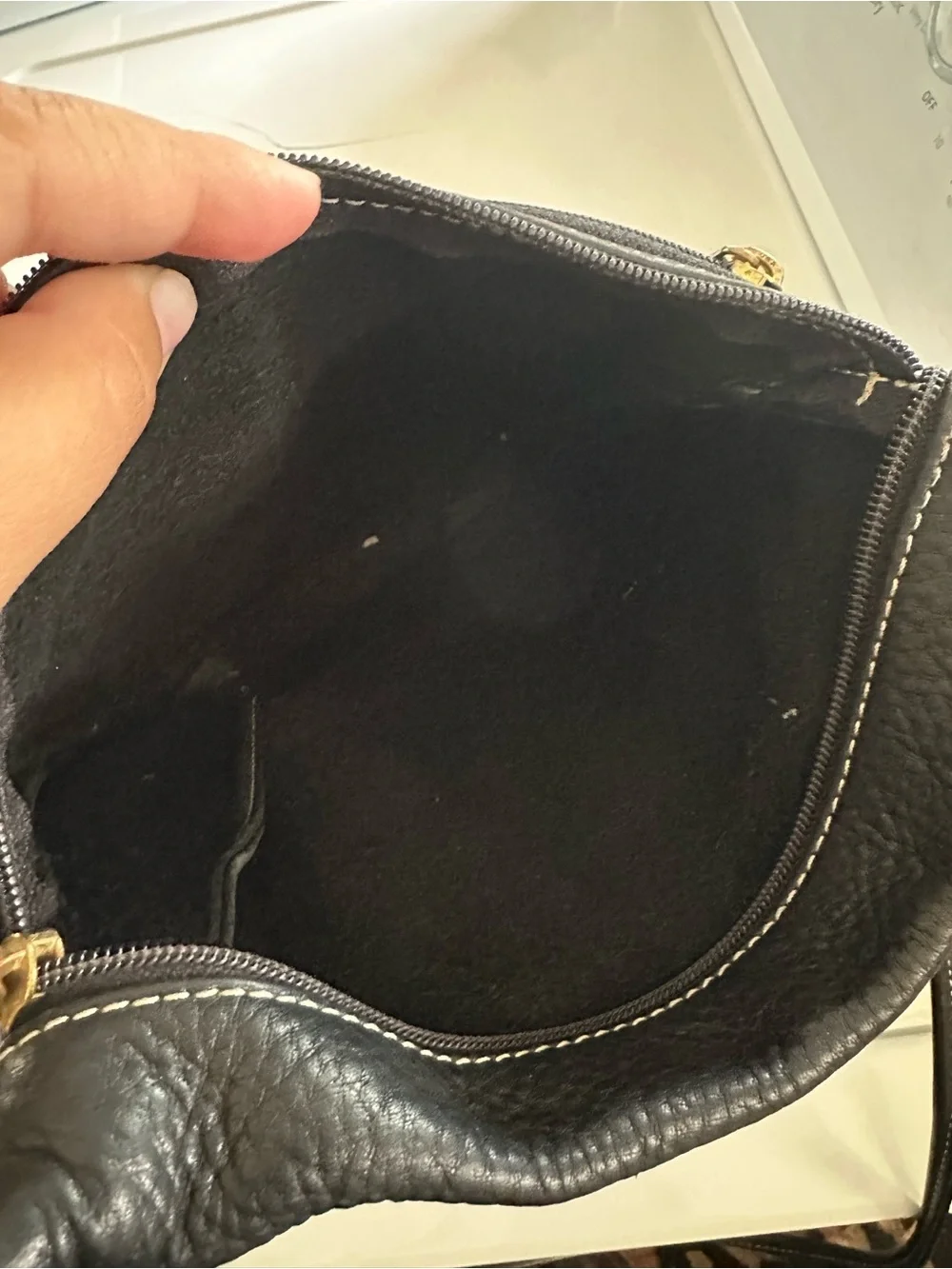 Leather western  Shoulder Bag with Embossed Floral Accent - Black & Orange